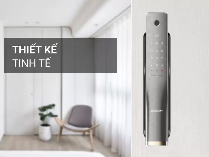 Kh&oacute;a cửa v&acirc;n tay Solity GP-4000BK
