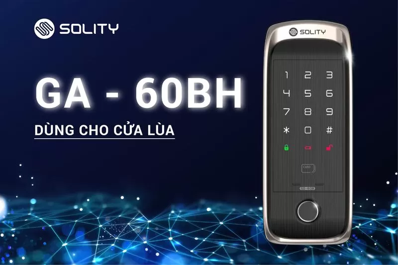 Kh&oacute;a cửa điện tử v&acirc;n tay Solity GA-60BH-1