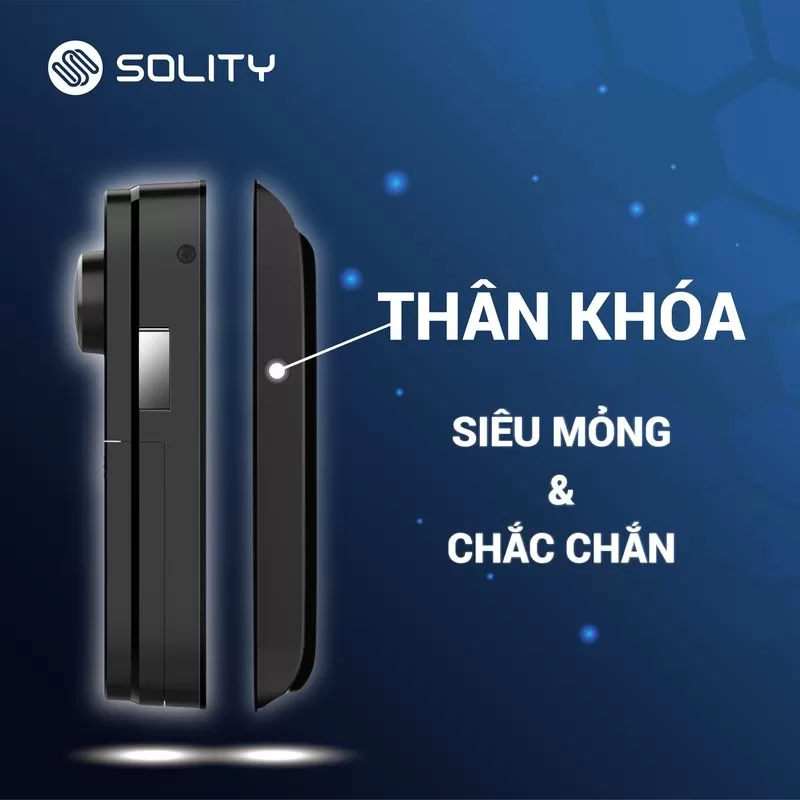 Kh&oacute;a cửa điện tử v&acirc;n tay Solity GA-60BH-3