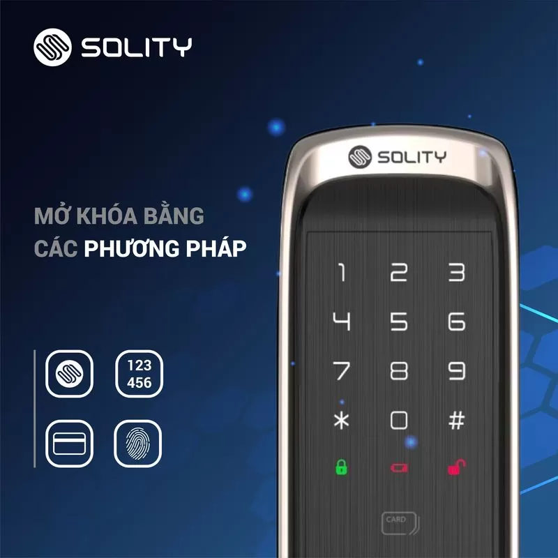 Kh&oacute;a cửa điện tử v&acirc;n tay Solity GA-60BH-2