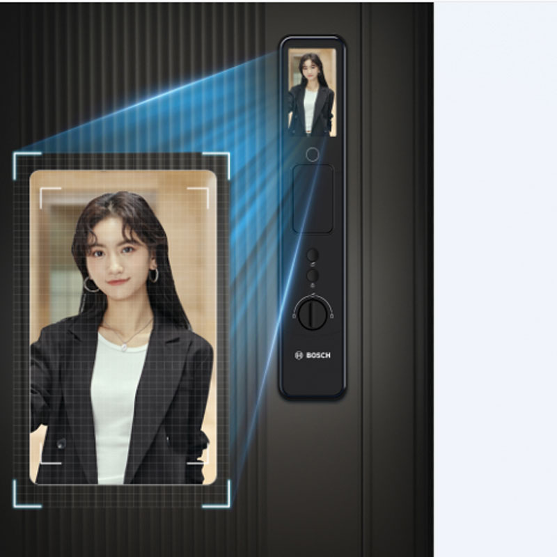 Khóa cửa thông minh Bosch FU6 Plus - Nhận diện khuôn mặt AI 3D, khóa cửa vân tay, hỗ trợ video call qua Tuya