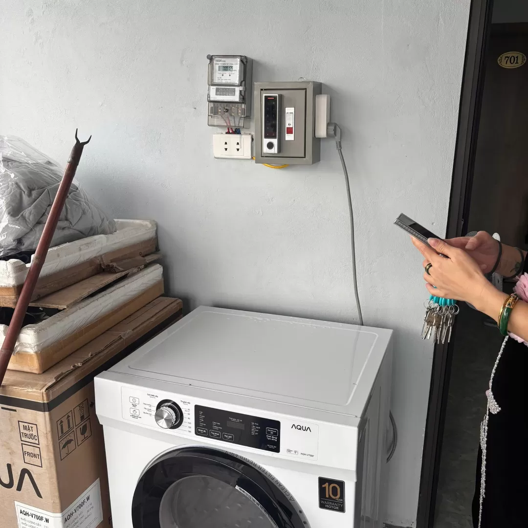 Bộ Khóa Vân Tay Máy Giặt Nhà Trọ HF3 Tuya Wifi