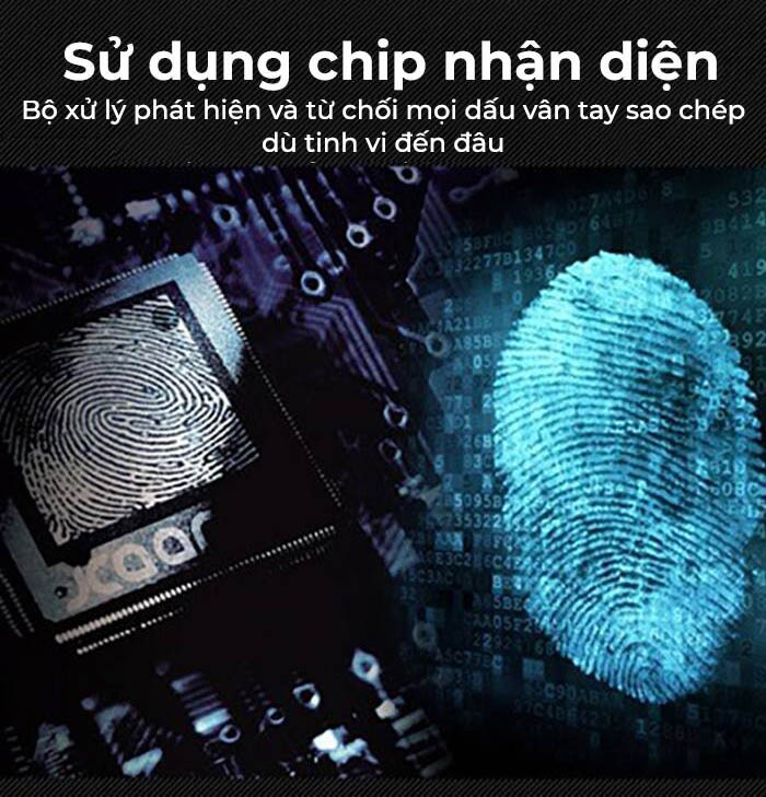 Công nghệ Face ID 3D và vân tay FPC Thụy Điển trên khóa cửa thông minh Kaadas.