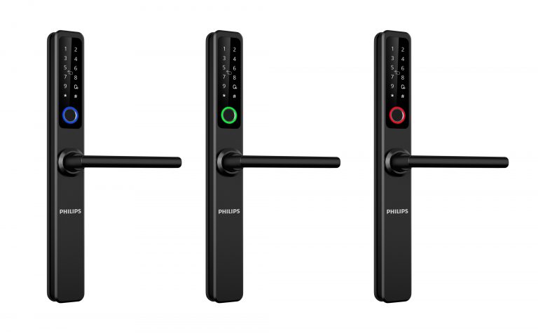 Khóa vân tay cửa nhôm Philips DDL608, khóa vân tay thông minh cho cửa nhôm xingfa.