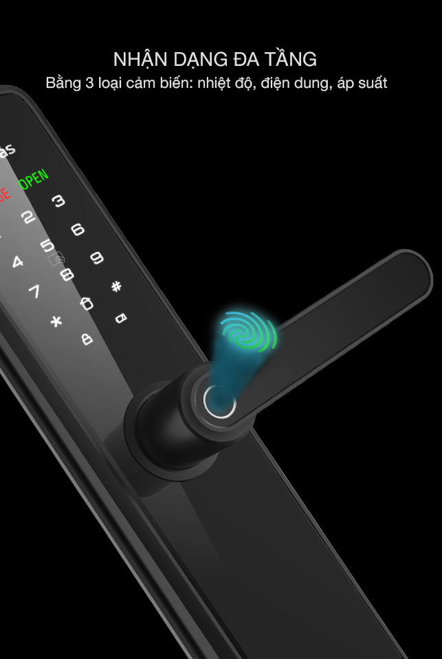 Khóa cửa Kaadas L7 - Công nghệ vân tay FPC, chốt an toàn trẻ em