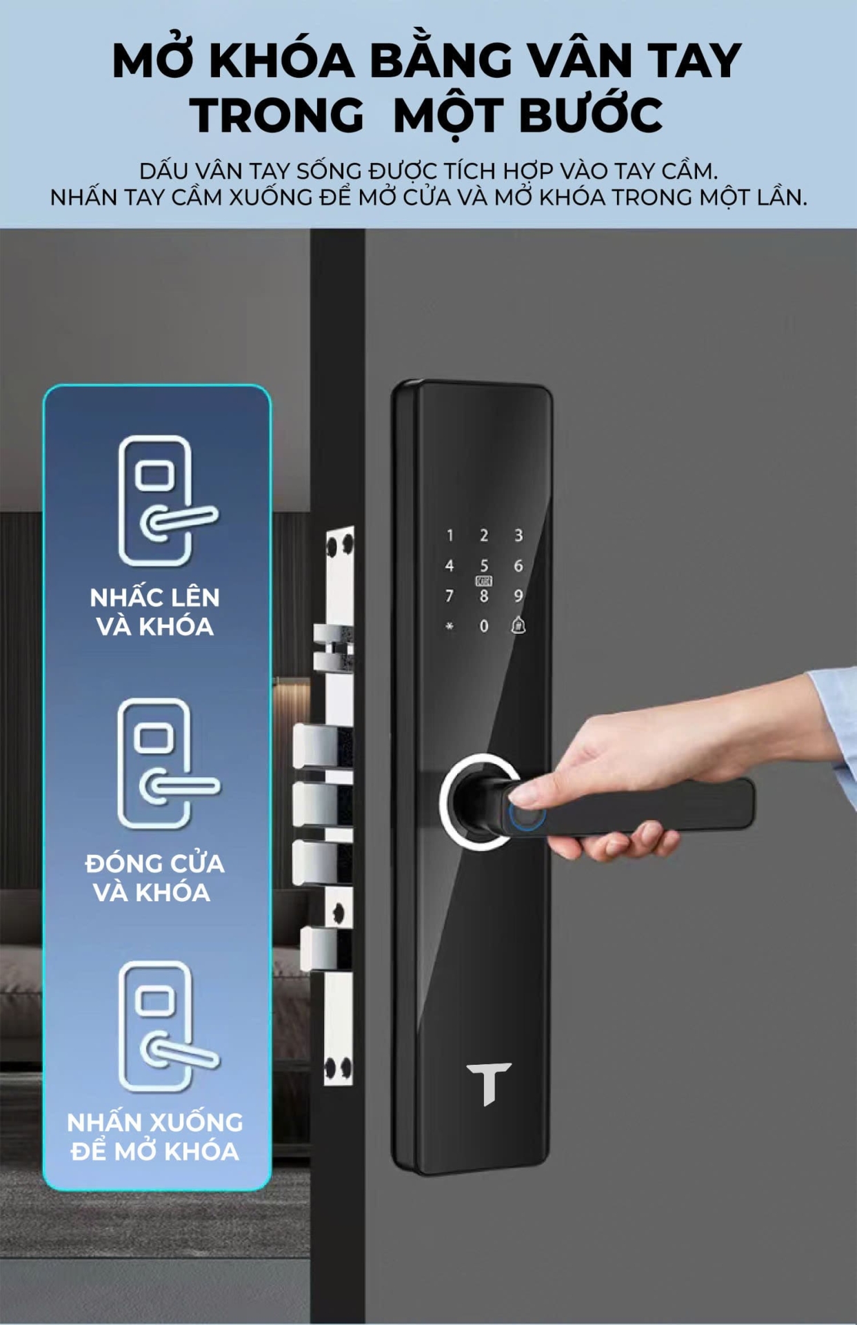 Khóa thông minh Tenon K60 tích hợp app TTLock