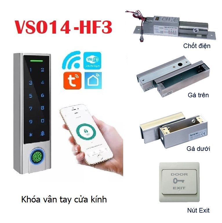 Khóa vân tay cửa kính VS014-HF3