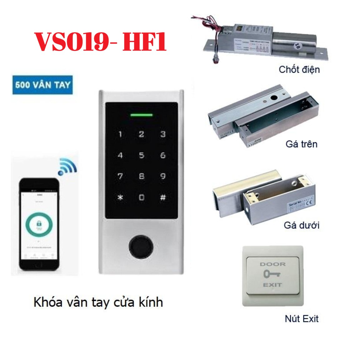 Khóa Vân Tay Cửa Kính VS019