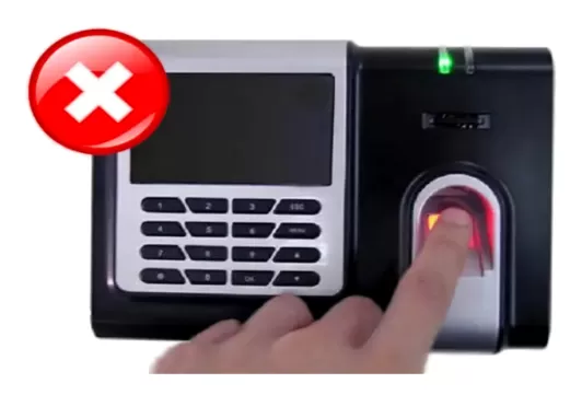 Lỗi máy chấm công không nhận vân tay