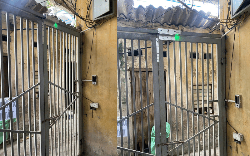 Lắp khóa vân tay cho cửa sắt nhà trọ, nhà cho thuê
