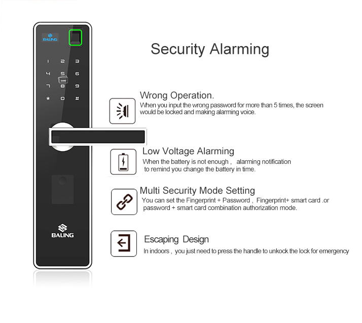 Khóa vân tay Baling S1 thẻ mật mã