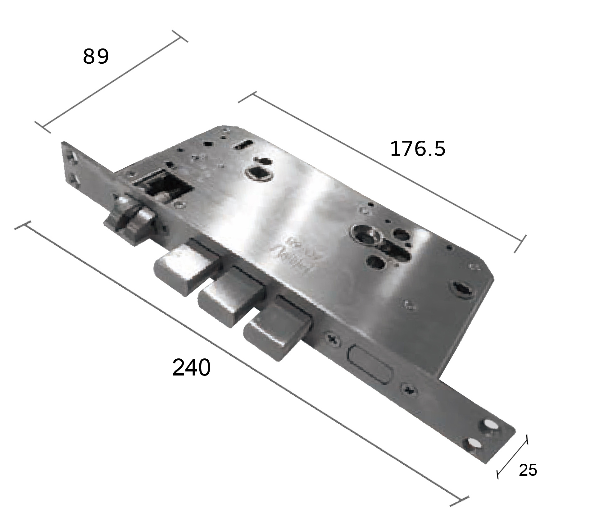 khóa Dessmann S510 II (4in1)- Kích thước cơ khóa