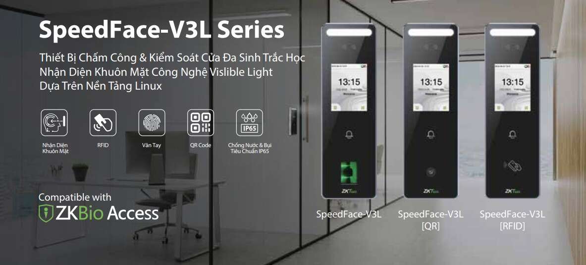 Khóa khuôn mặt thang máy ZKTeco V3L 