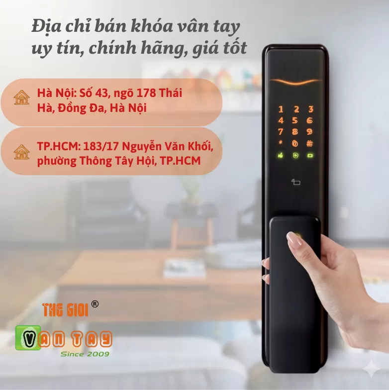 Địa chỉ bán khóa vân tay uy tín, chính hãng, giá tốt tại Hà Nội và TP.HCM