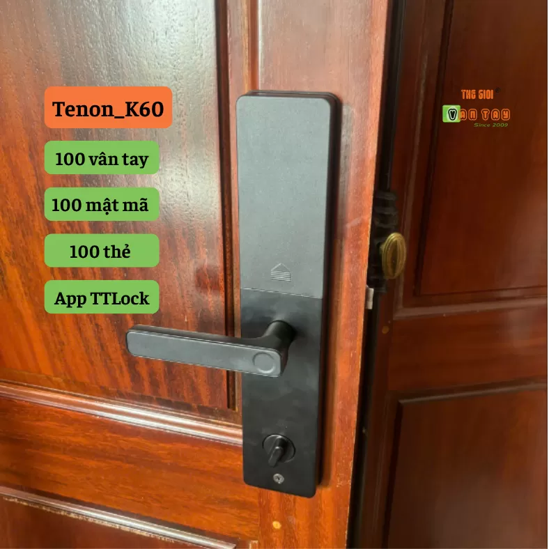 Khóa Cửa Vân Tay Tenon K60 – Khóa Thông Minh Bảo Mật Cao