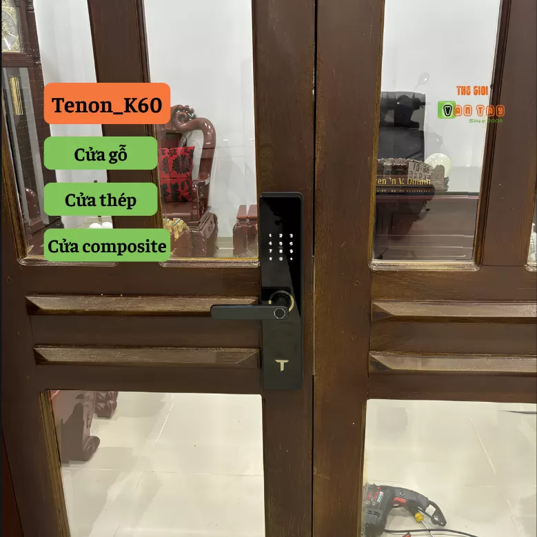 Khóa Cửa Vân Tay Tenon K60 – Khóa Thông Minh Bảo Mật Cao