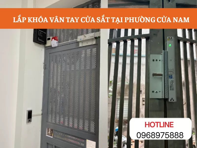 LIÊN HỆ LẮP KHÓA VÂN TAY CỬA SẮT TẠI PHƯỜNG CỬA NAM - THẾ GIỚI VÂN TAY THI CÔNG TRỌN GÓI