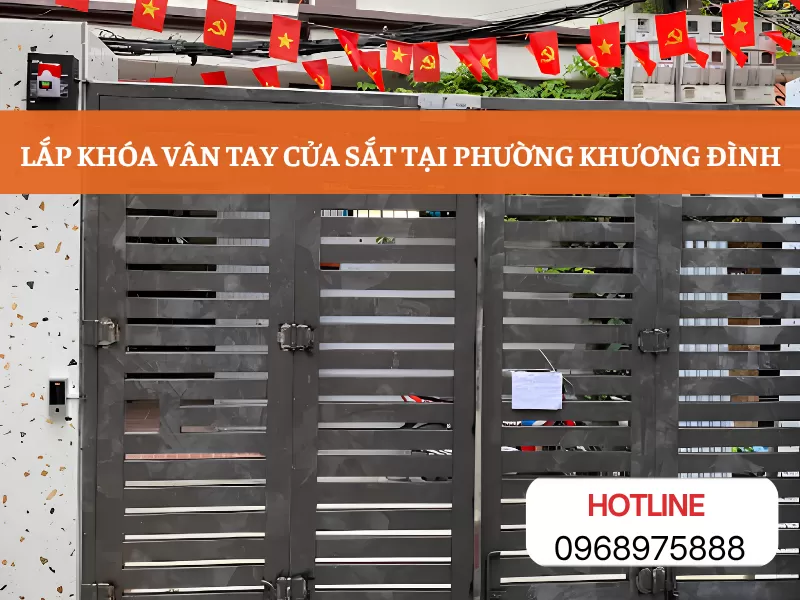 LẮP KHÓA VÂN TAY CỬA SẮT TẠI PHƯỜNG KHƯƠNG ĐÌNH - CHUYÊN NGHIỆP, CHUẨN KỸ THUẬT