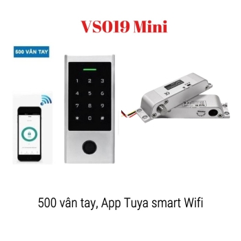Khóa vân tay cửa sắt VS019 mini – Mở từ xa, chống mưa hắt, cho nhà trọ