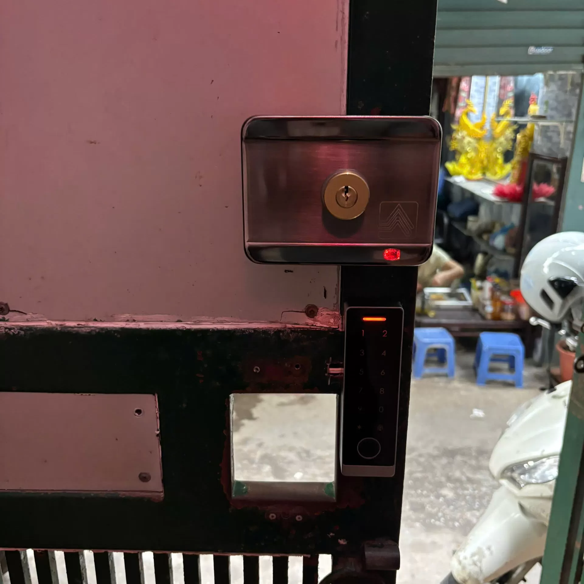 Khóa vân tay nhà trọ Tuya HF7 cơ điện VS027C wifi