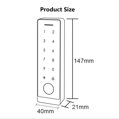 Khóa vân tay cửa cuốn HF7 Tuya wifi