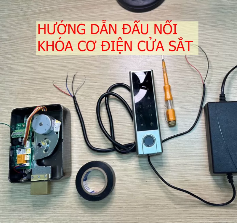 HƯỚNG DẪN ĐẤU NỐI KHÓA CƠ ĐIỆN CỬA SẮT  CHI TIẾT TỪ A-Z