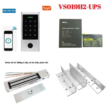 Khóa vân tay cửa sắt VS019H2-lưu điện