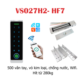 Khóa vân tay cửa sắt VS027H2- HF7 WiFi chống nước IP66