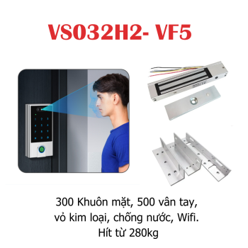 Khóa cửa thông minh VS032H2 VF5 – Nhận diện khuôn mặt, vân tay, Wifi chống nước